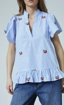 Love & Divine Top - Love1384 - Blue/Cherry