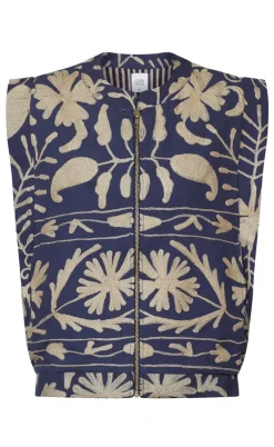 Love & Divine Vest - Love1252-1 - Blue/Sand