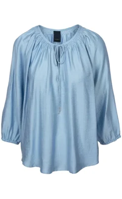 Luxzuz Bluse - Cici - Chambray Blue