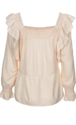 Luxzuz Bluse - Rufsana - Buttercream