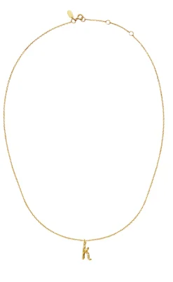 Maanesten Halskæde - K Alphabet - Gold Colour