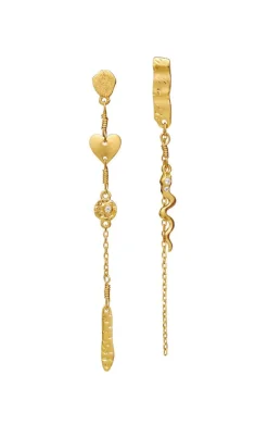 Maanesten Øreringe - Delfine - Gold Colour