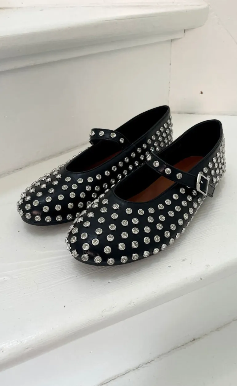 Marta Du Chateau Ballerina - Rhinestone - Black