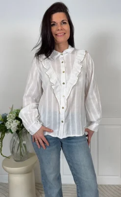 Marta Du Chateau Skjorte - Laurette - White/Beige