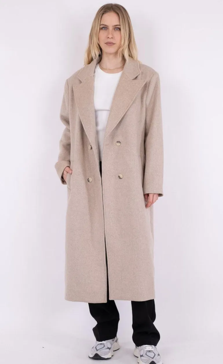 Neo Noir Frakke - Williams - Beige Melange