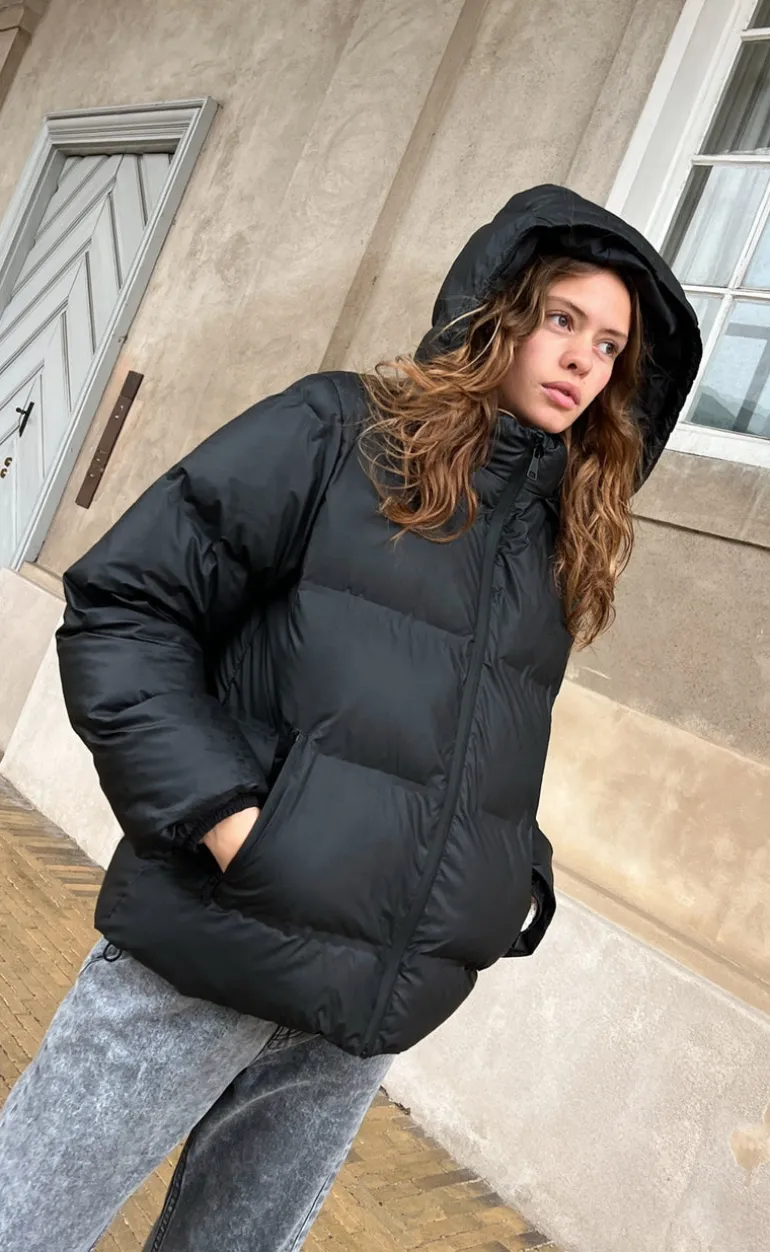 Neo Noir Jakke - Fox Puffer - Black
