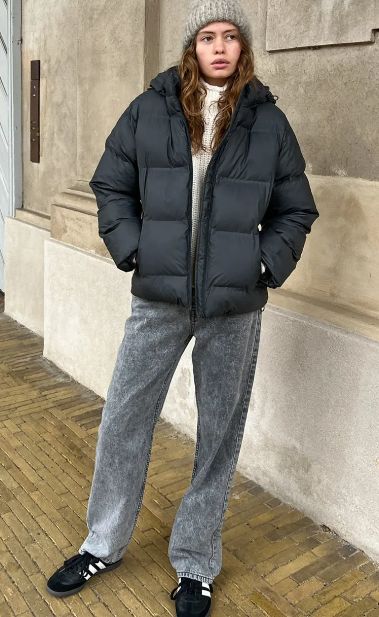 Neo Noir Jakke - Fox Puffer - Black