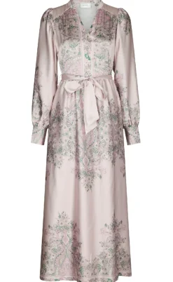 Neo Noir Kjole - Nova Paisley Border - Rose