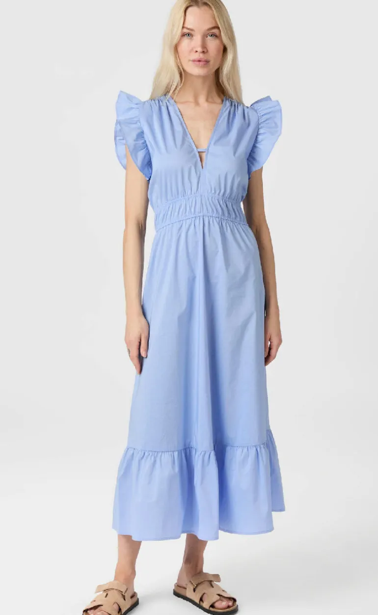 Neo Noir Kjole - Pollana Poplin - Sky Blue