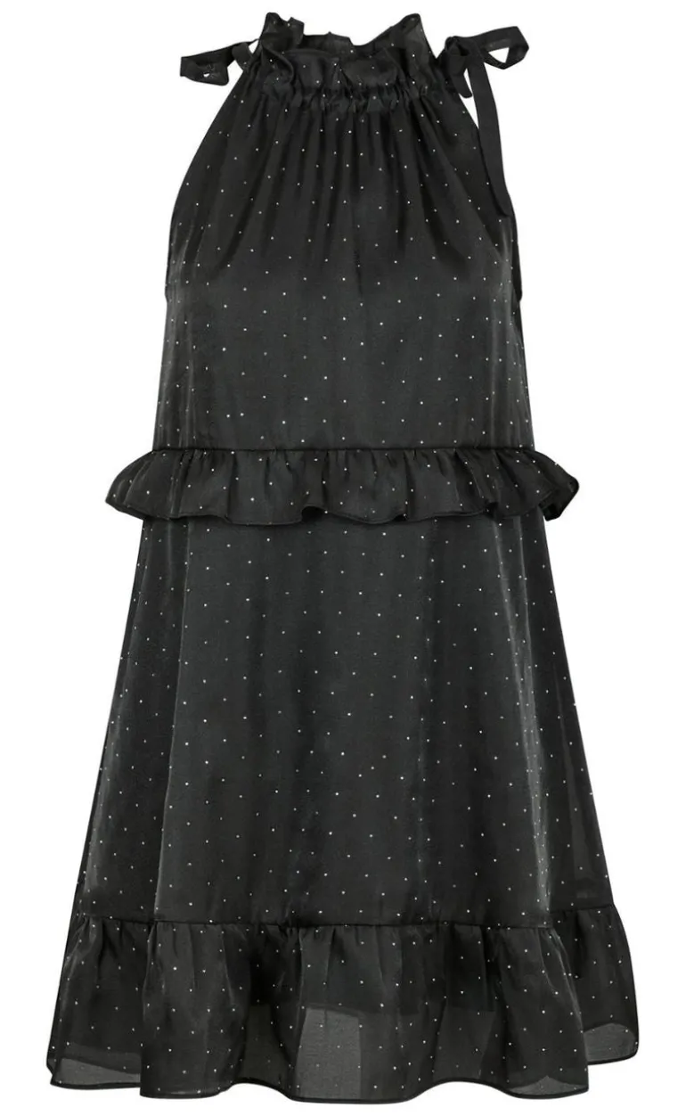 Neo Noir Kjole - Rida Bedazzled - Black