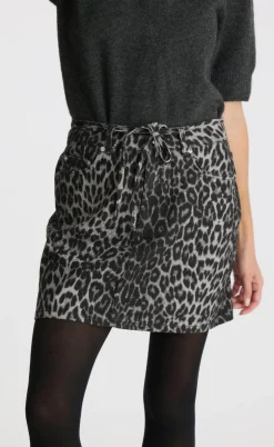 Neo Noir Nederdel - Henrietta - Grey Leopard