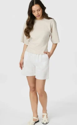 Neo Noir Shorts - Shea Linen - White