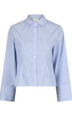 Neo Noir Skjorte - Rosa Stripe - Light Blue
