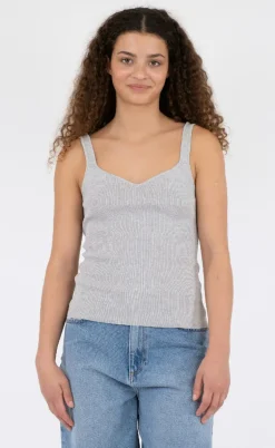 Neo Noir Top - Hanora - Light Grey Melange
