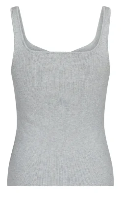 Neo Noir Top - Hanora - Light Grey Melange