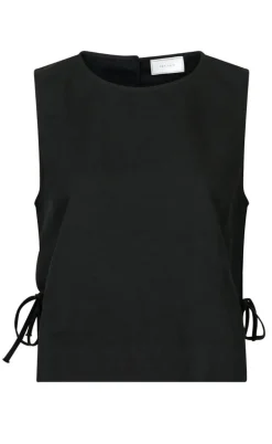 Neo Noir Top - Svetlana Linen - Black