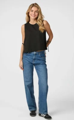Neo Noir Top - Svetlana Linen - Black