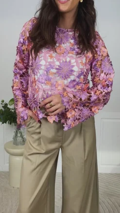 Noella Bluse - Kezzie - Lilac Mix