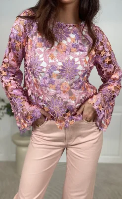 Noella Bluse - Kezzie - Lilac Mix