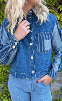 Noella Bluse - Kimbra - Patch Denim