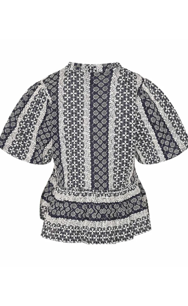 Noella Bluse - Lorraine - Navy Sugar