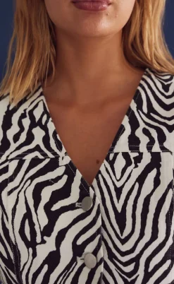Noella Bluse - Stormina - Taleah Zebra Print
