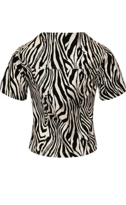 Noella Bluse - Stormina - Taleah Zebra Print