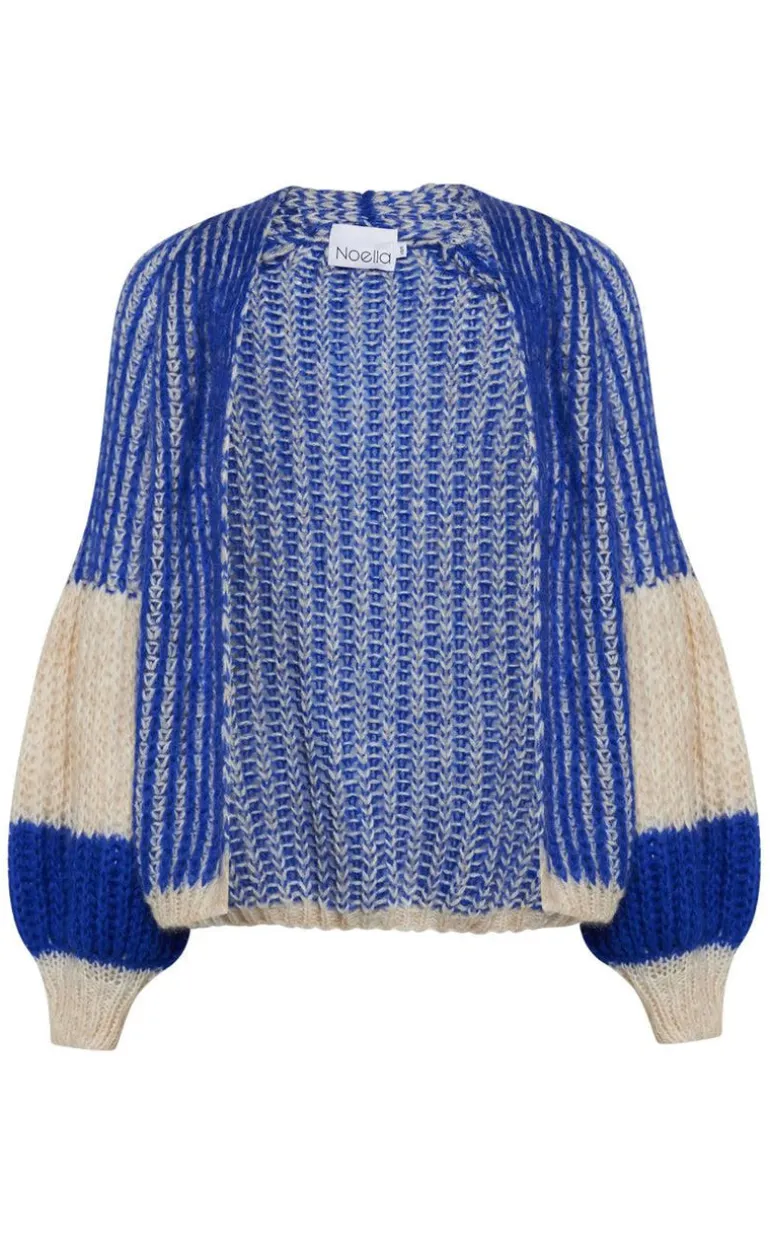 Noella Cardigan - Liana - Cream/Cobalt Blue