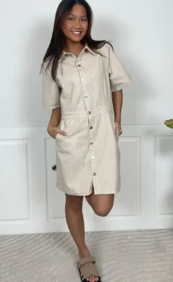 Noella Kjole - Benita - Beige/White