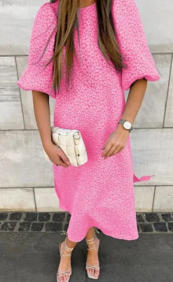 Noella Kjole - Reno Pastis Long - Bright Pink