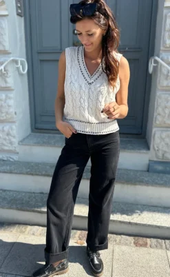 Noella Vest- Gio Knit - Ivory
