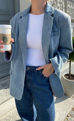 ONLY Blazer - Cory - Light Blue Denim