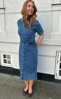 ONLY Kjole - Lana SS Long - Medium Blue Denim