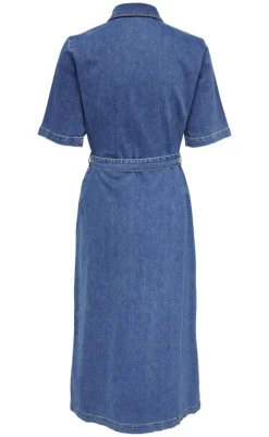 ONLY Kjole - Lana SS Long - Medium Blue Denim