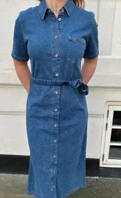 ONLY Kjole - Lana SS Long - Medium Blue Denim
