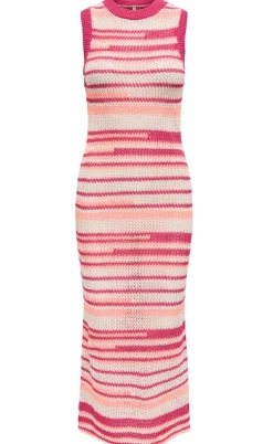 ONLY Kjole - Merida Life - Fuchsia Fedora Ecru/Papaya Punch