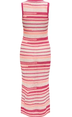 ONLY Kjole - Merida Life - Fuchsia Fedora Ecru/Papaya Punch