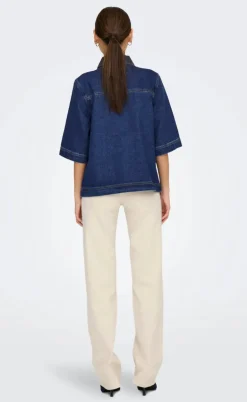 ONLY Skjorte - Belle - Dark Blue Denim