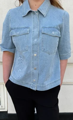 ONLY Skjorte - Belle - Light Blue Denim