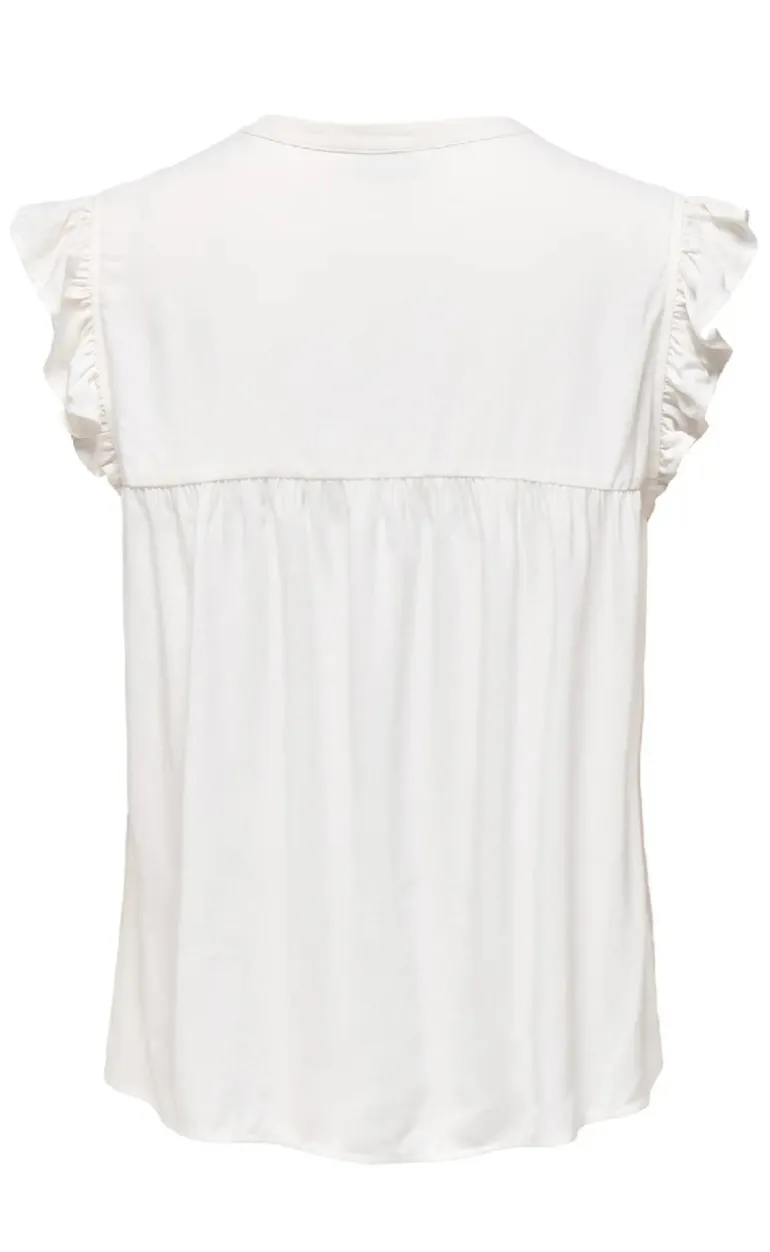 ONLY Top - Vestine - Cloud Dancer/Blue