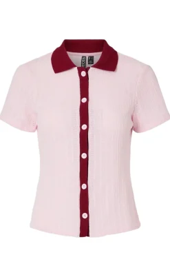 Pieces Bluse - Alysia - Pink Tulle/Rhubarb