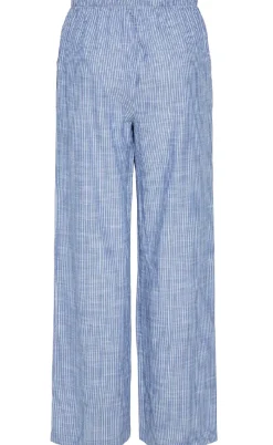 Pieces Bukser - Apia - Nautical Blue/Bright White