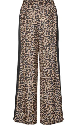 Pieces Bukser - Grace - Black Leo w. Black Stripes