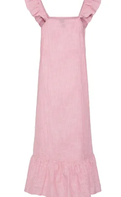 Pieces Kjole - Apia - Pink Lemonade/Bright White