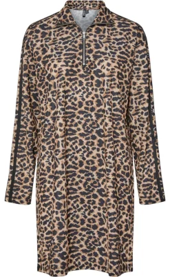 Pieces Kjole - Grace - Black Leo w. Black Stripe
