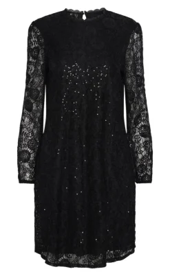 Pieces Kjole - Olline Lace Sequins - Black