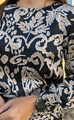 Say INA Copenhagen Bluse - Chili - Brown Leaf