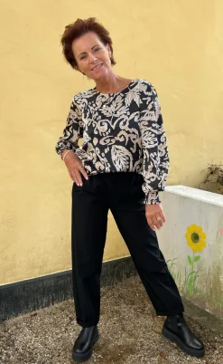 Say INA Copenhagen Bluse - Chili - Brown Leaf