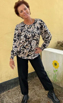 Say INA Copenhagen Bluse - Chili - Brown Leaf