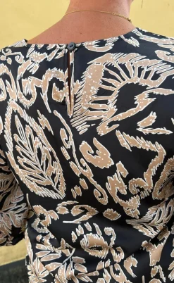 Say INA Copenhagen Bluse - Chili - Brown Leaf
